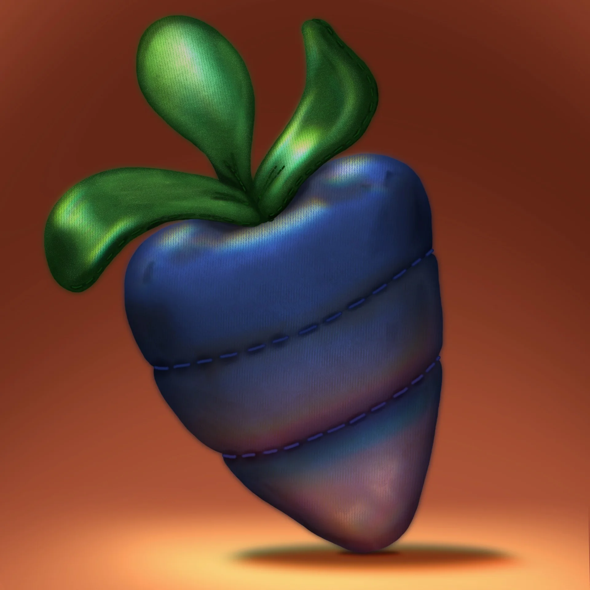 Stylized purple carrot