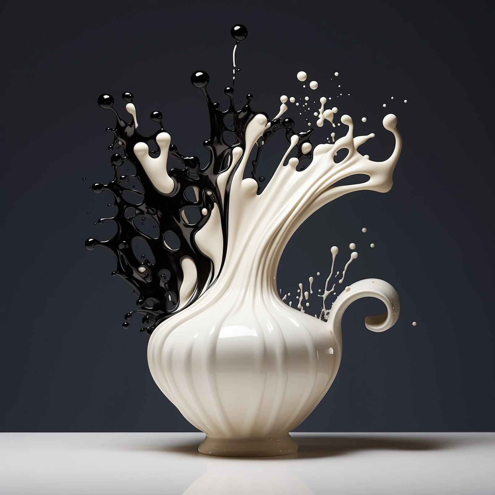 Sculptural vessel / Fluid contrast