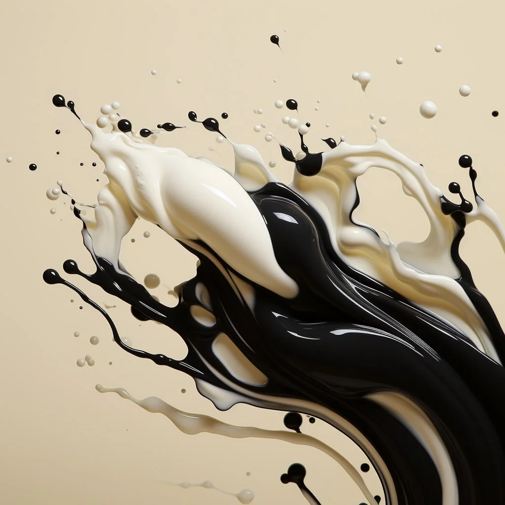 Fluid study / Black and cream