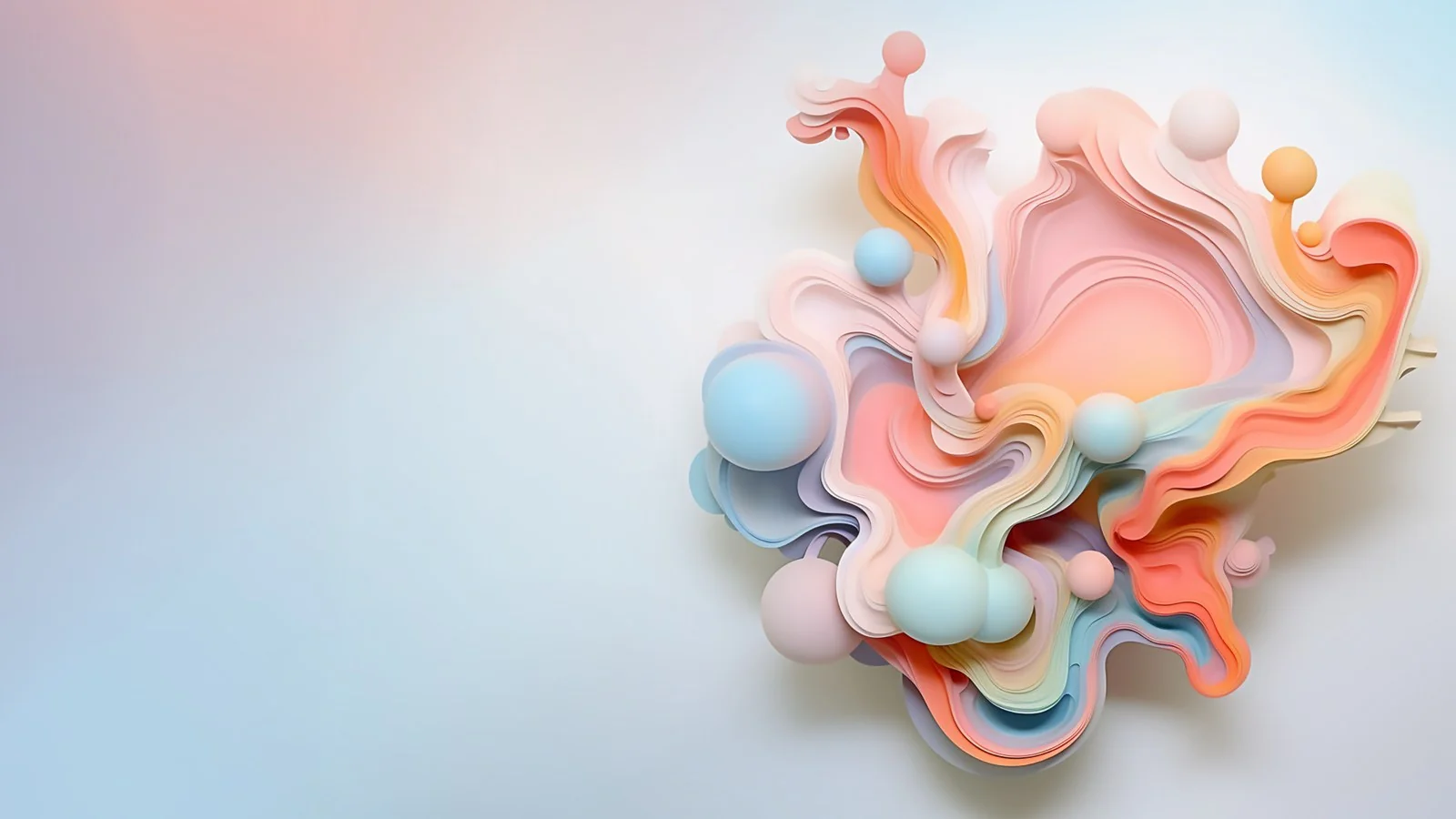 Abstract form / Pastel relief