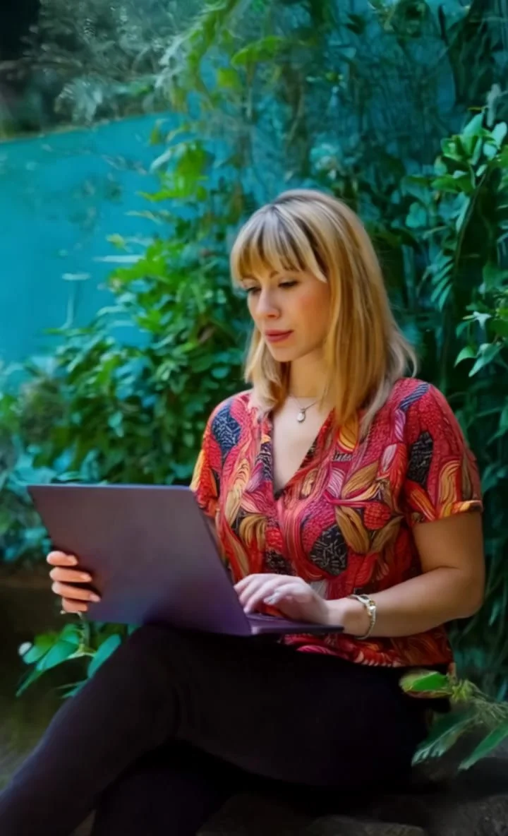 Laptop lifestyle concept / Garden